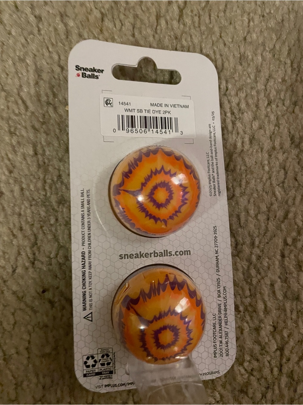 Sneaker Balls Tie Dye Sneaker Balls (Orange & Purple)